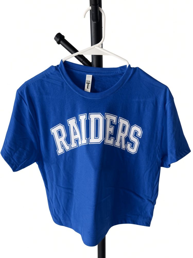 Blue &ldquo;RAIDERS&rdquo; Cropped Tee